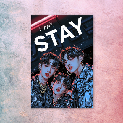 Affiche K-POP, inspirée par Stray Kids Stay S9 (EXCLUSIVITÉ MUNWA)