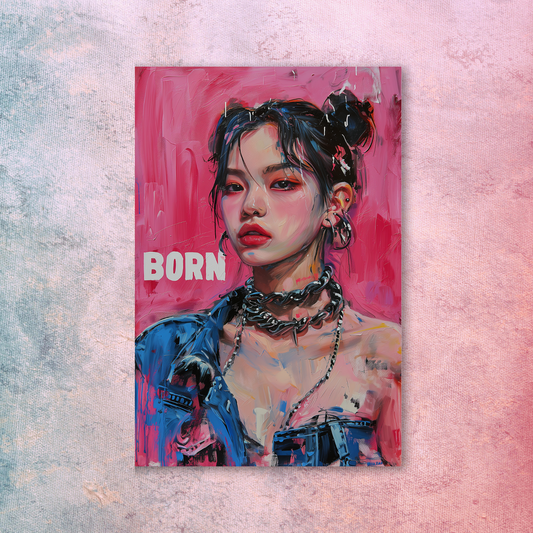 Affiche K-POP, inspirée par BLACKPINK BORN S5 (EXCLUSIVITÉ MUNWA)