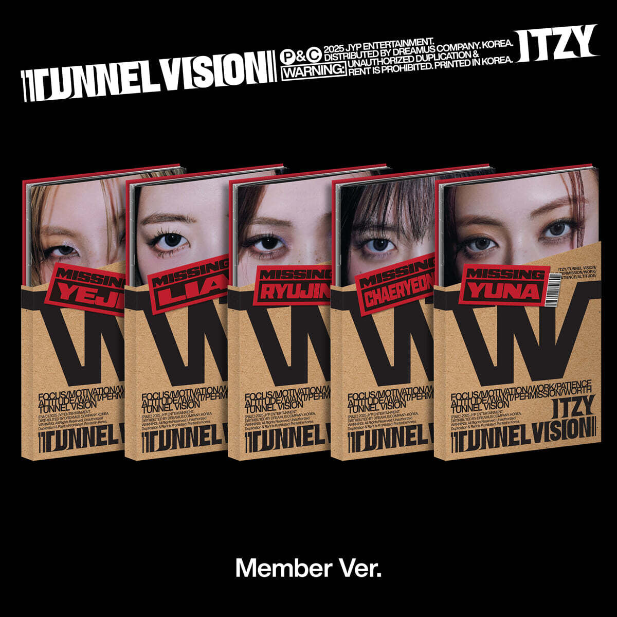 ITZY - TUNNEL VISION [Member Ver.] + BONUS DE PRÉCOMMANDES
