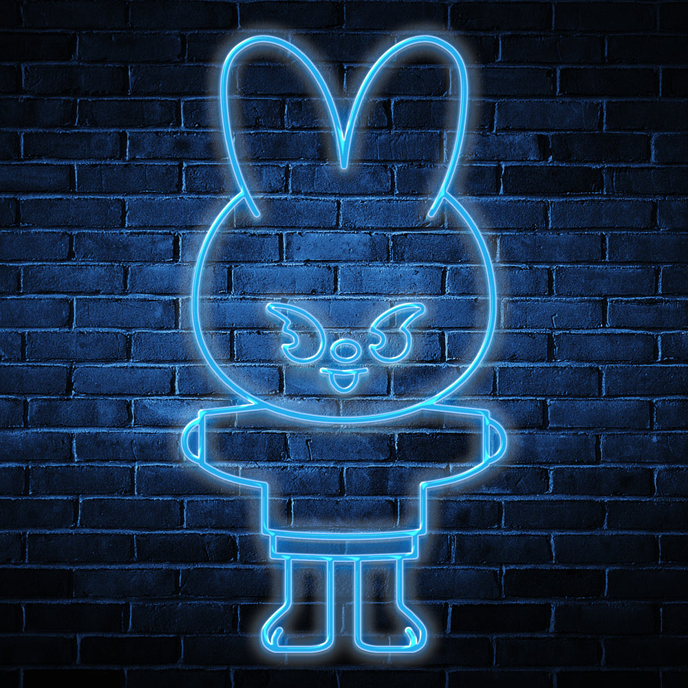 Néon LED Mural - Ice Blue Bunny [ÉDITION LIMITÉE]