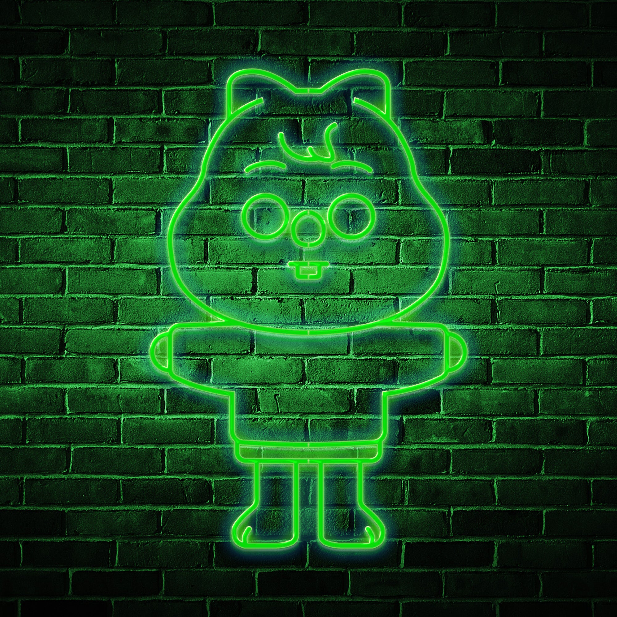 Néon LED Mural inspiré de Han Quokka le SKZOO de Han de Stray Kids