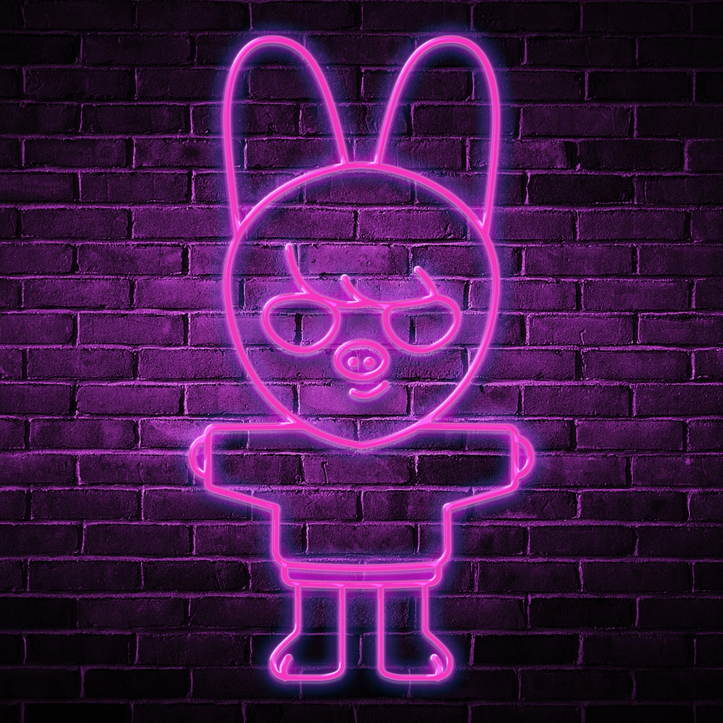 Néon LED Mural inspiré de Dwaekki le SKZOO de Changbin de Stray Kids