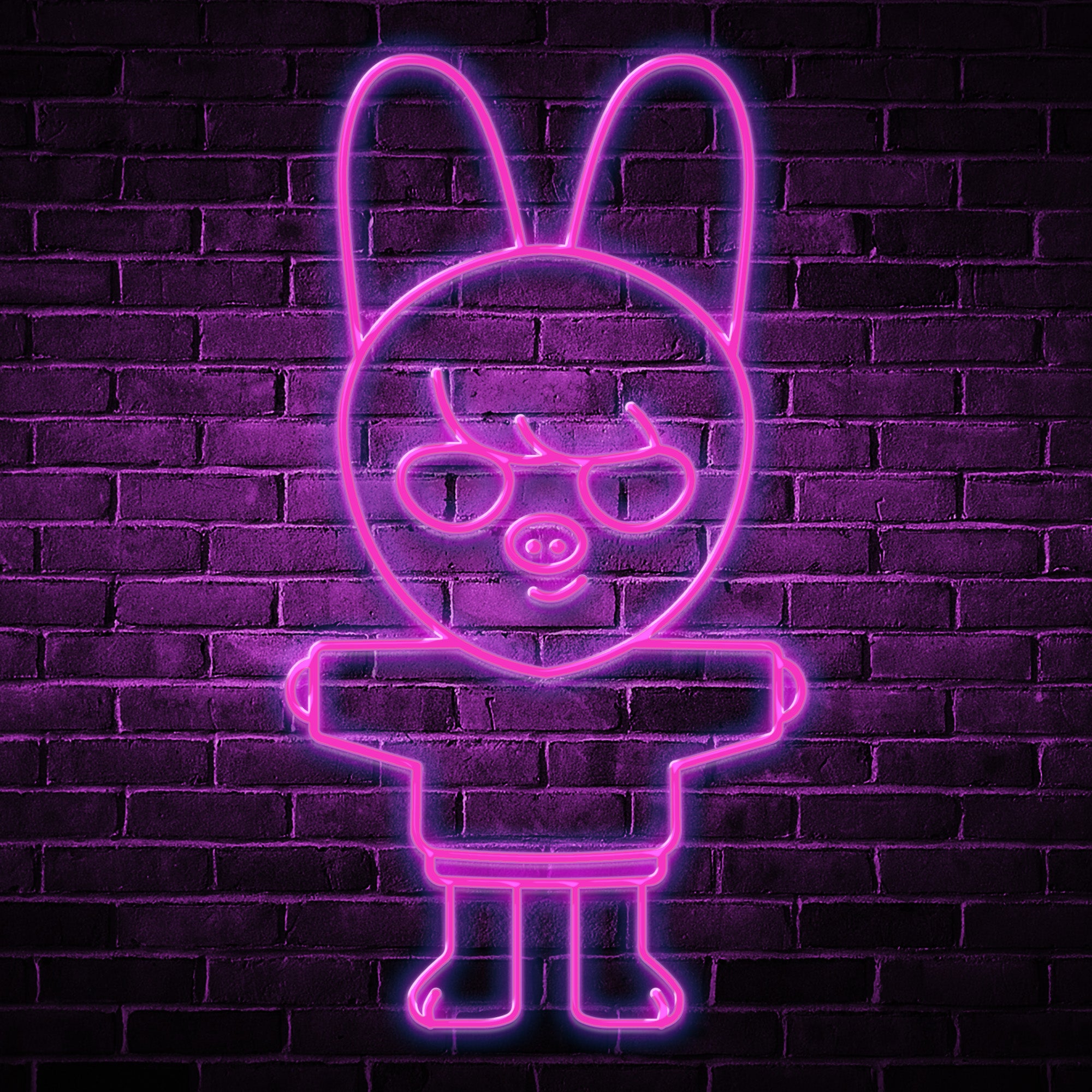 Néon LED Mural inspiré de Dwaekki le SKZOO de Changbin de Stray Kids
