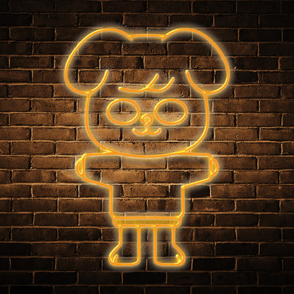 Néon LED Mural inspiré de PuppyM le SKZOO de Seungmin de Stray Kids