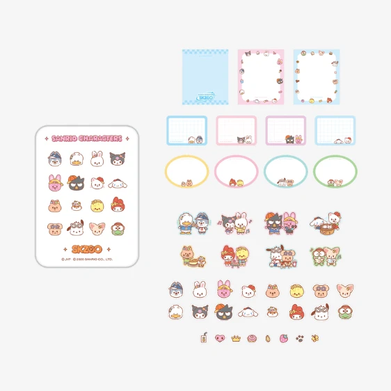 TIN CASE STICKY NOTE SET - SKZOO X SANRIO CHARACTERS