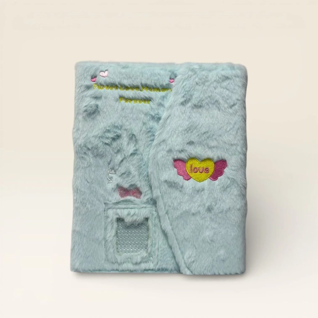 Classeur Photocard K-Pop Bleu Fluffy – Sweet Love