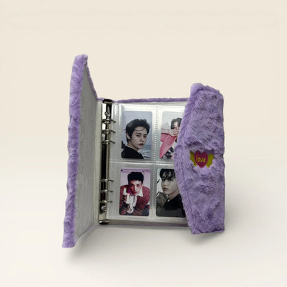 Classeur Photocard K-Pop Violet Fluffy – Sweet Love