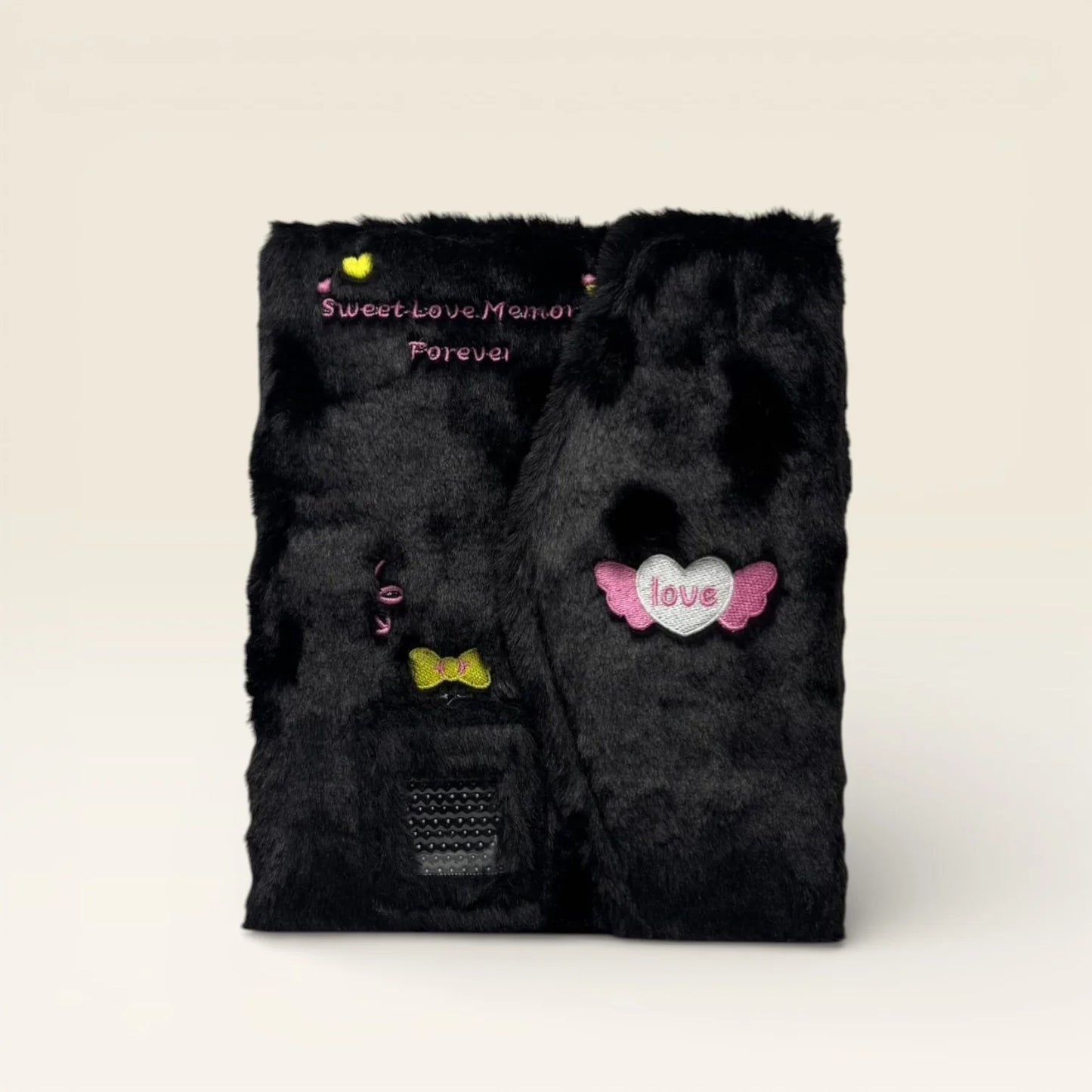 Classeur Photocard K-Pop Noir Fluffy – Sweet Love