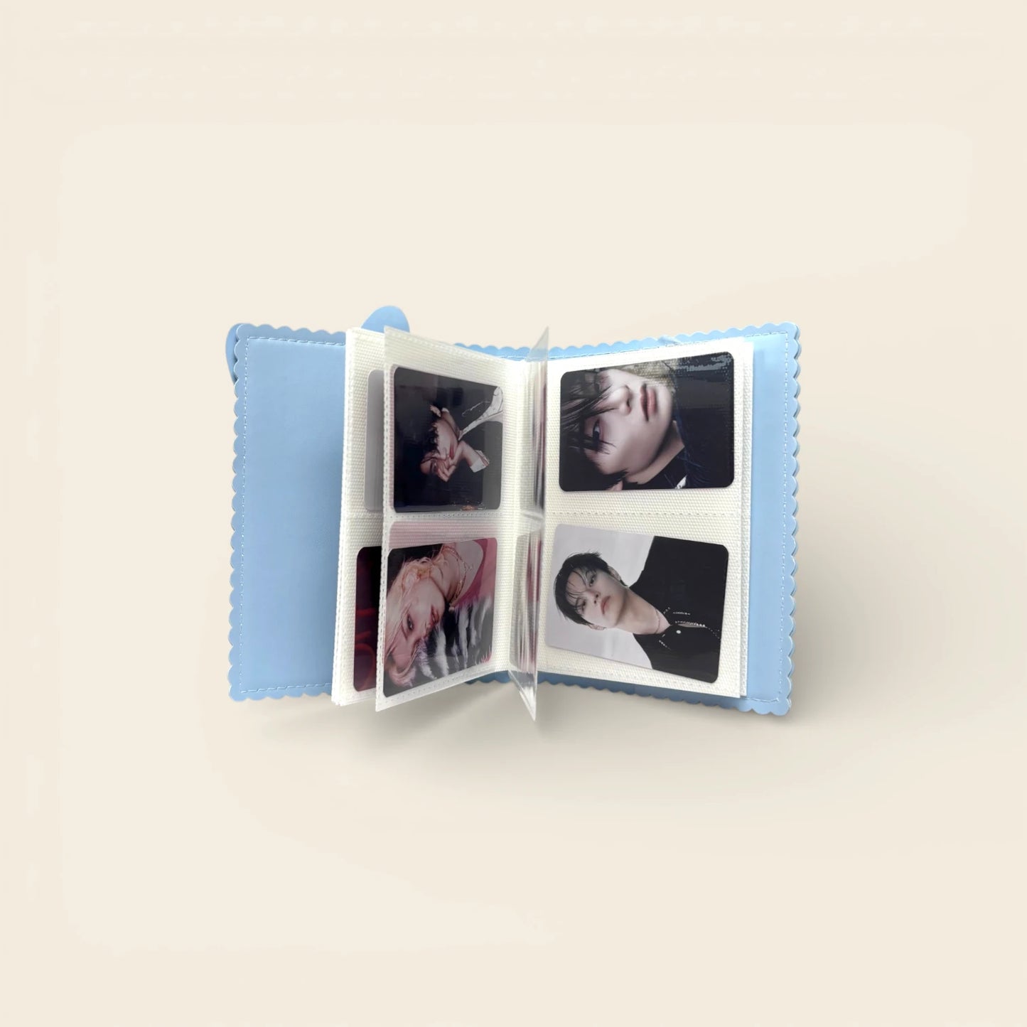 Classeur Photocard K-Pop Bleu - Oreilles lapin Roses