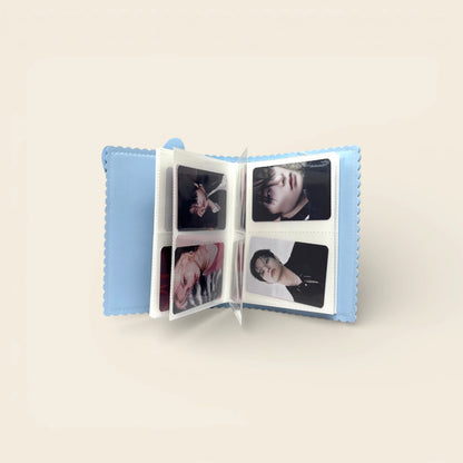 Classeur Photocard K-Pop Bleu - Oreilles lapin Roses