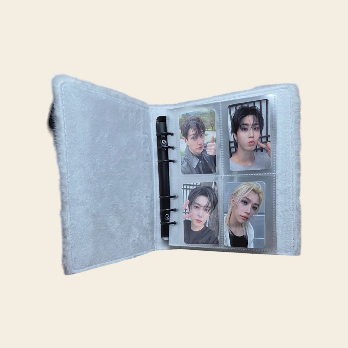 Classeur Photocard K-Pop Blanc Fluffy - Chien