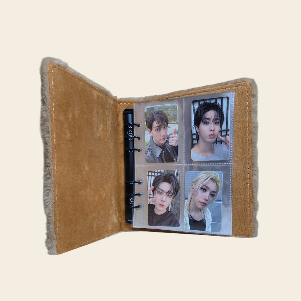 Classeur Photocard K-Pop Marron Fluffy - Ours