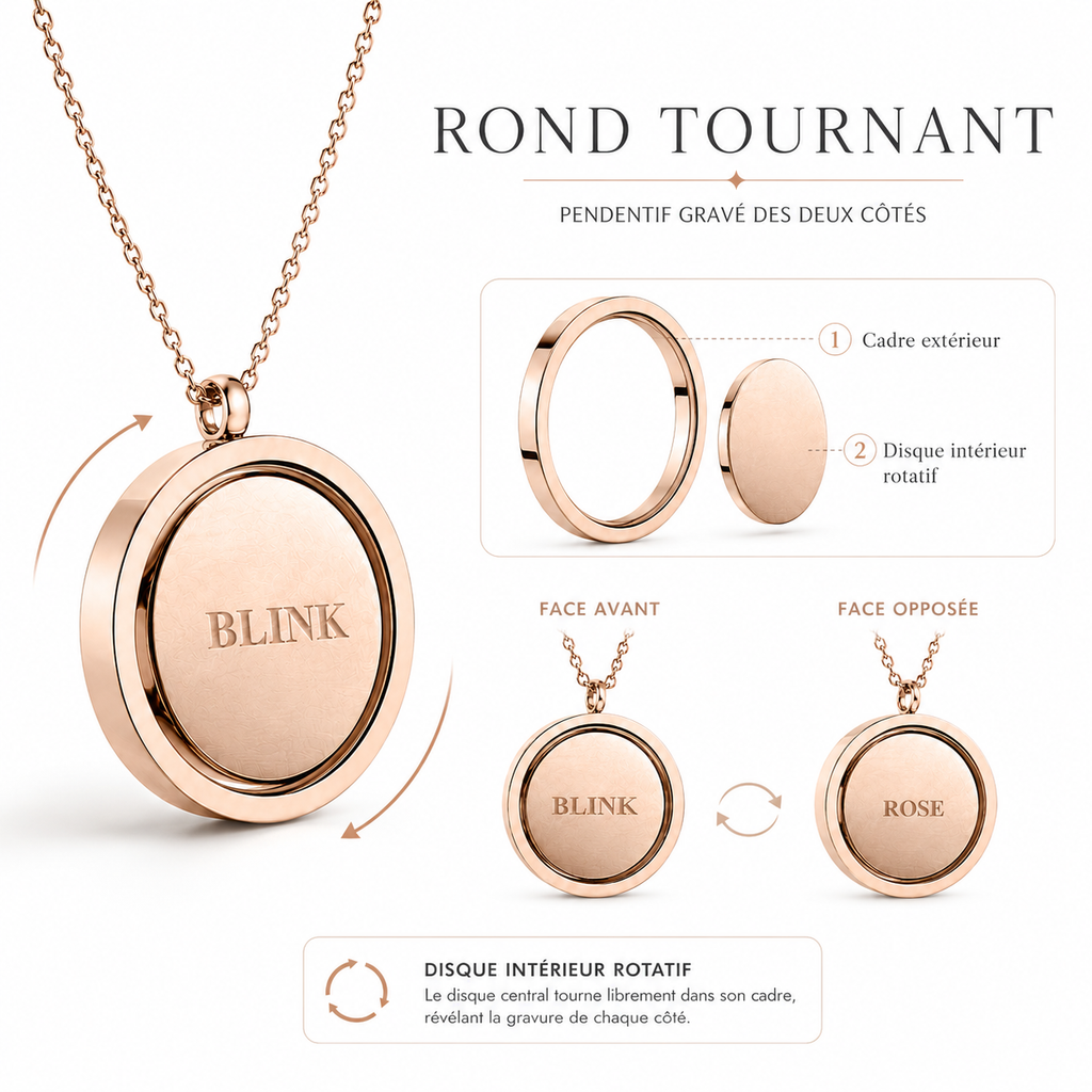 Collier Acier - Rosé BLINK