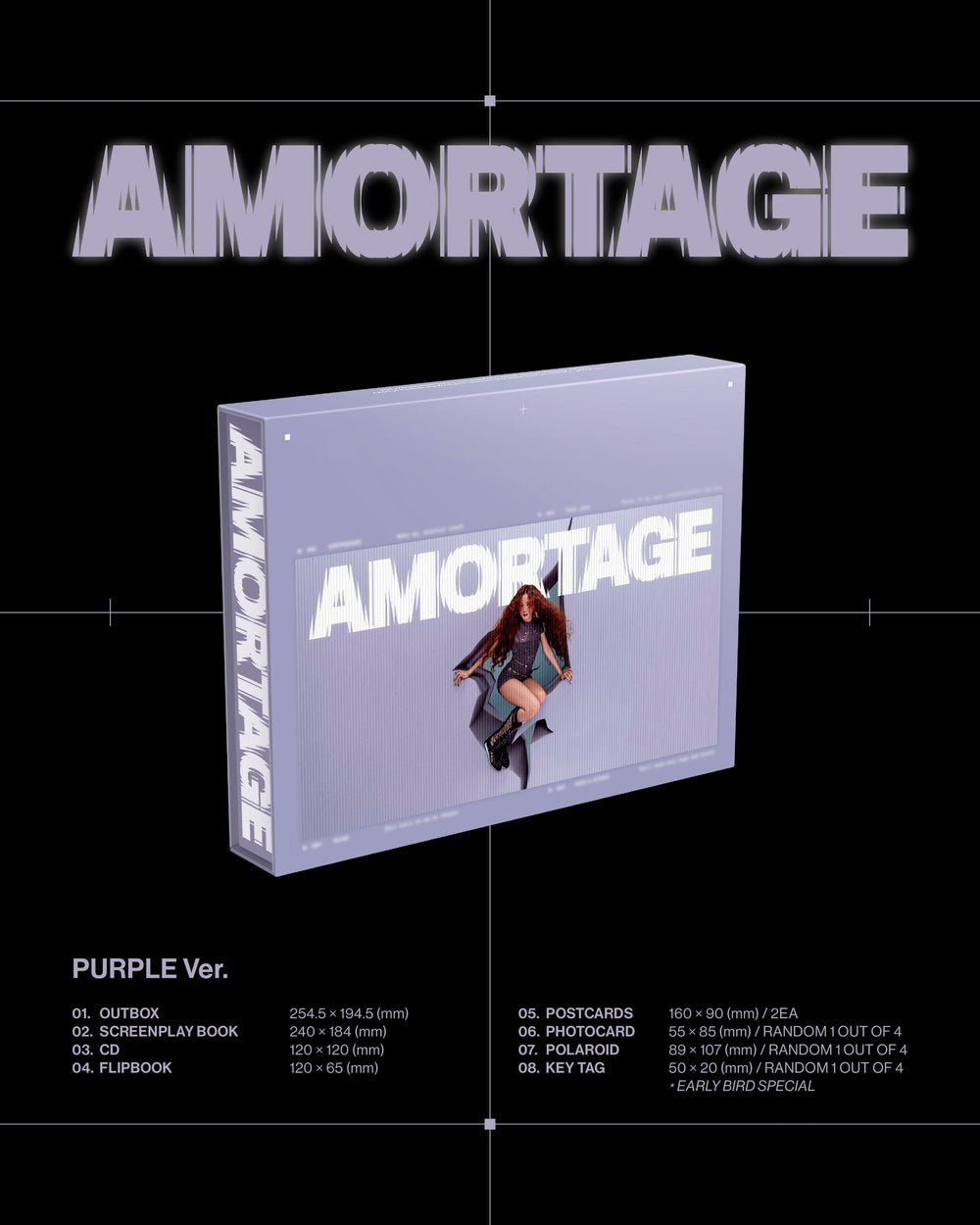 JISOO - PURPLE & BLACK AMORTAGE