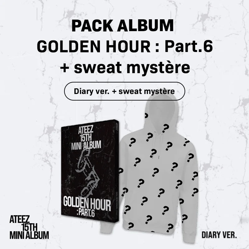 ATEEZ – Pack GOLDEN HOUR : Part.6 [Pack DIARY Ver. + Sweat mystère]