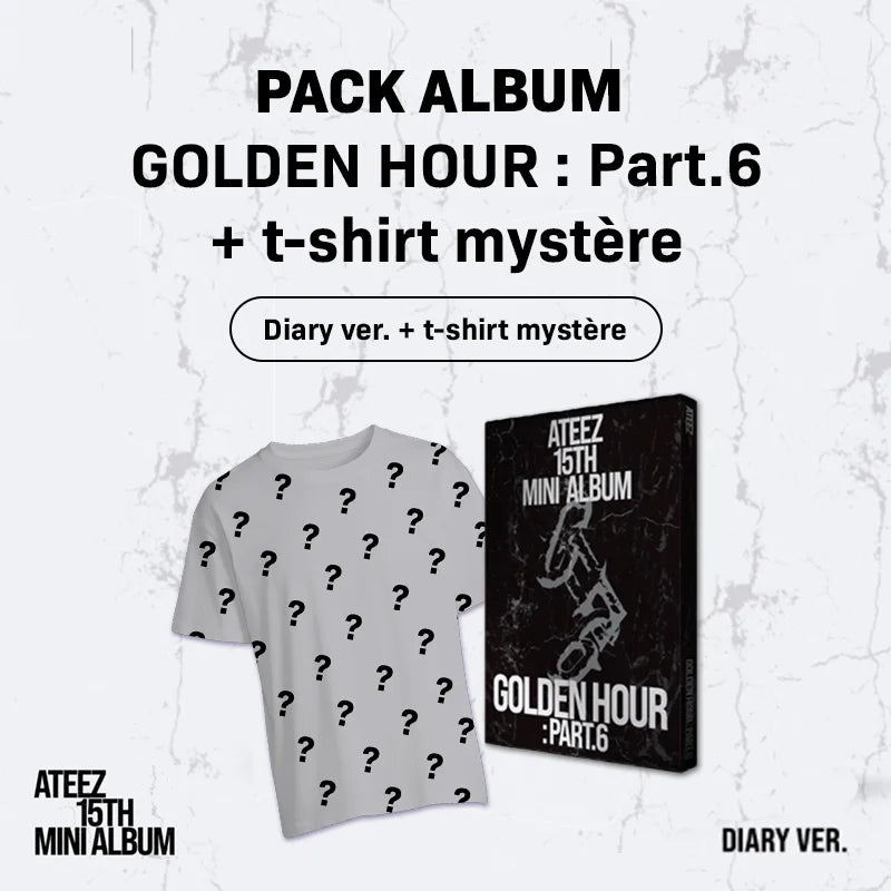 ATEEZ – Pack GOLDEN HOUR : Part.6 [Pack DIARY Ver. + T-shirt mystère]