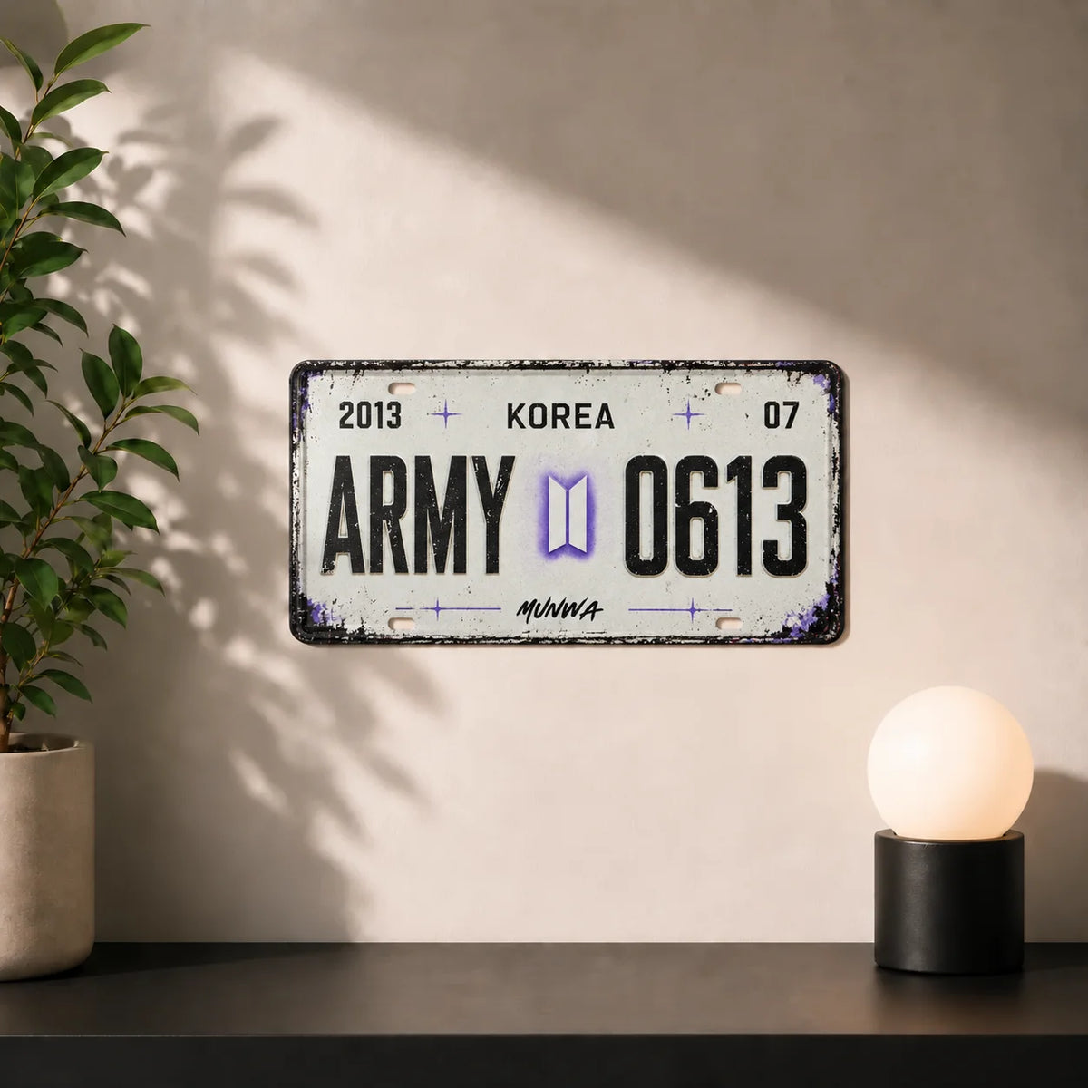 Plaque d'immatriculation ARMY