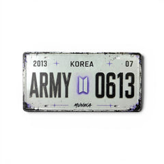 Plaque d'immatriculation ARMY