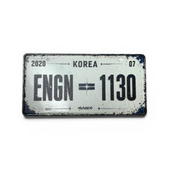 Plaque d'immatriculation ENGENE